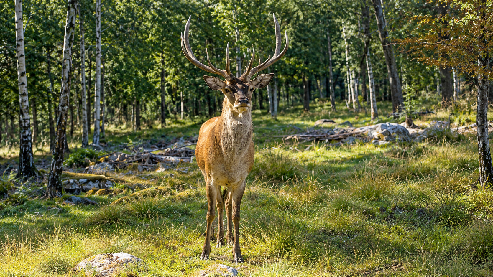 Kronhjort i hägnet